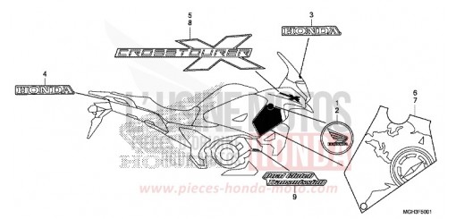 MARK/EMBLEM (2ED,2F,2RU,3E) VFR1200XDD de 2013